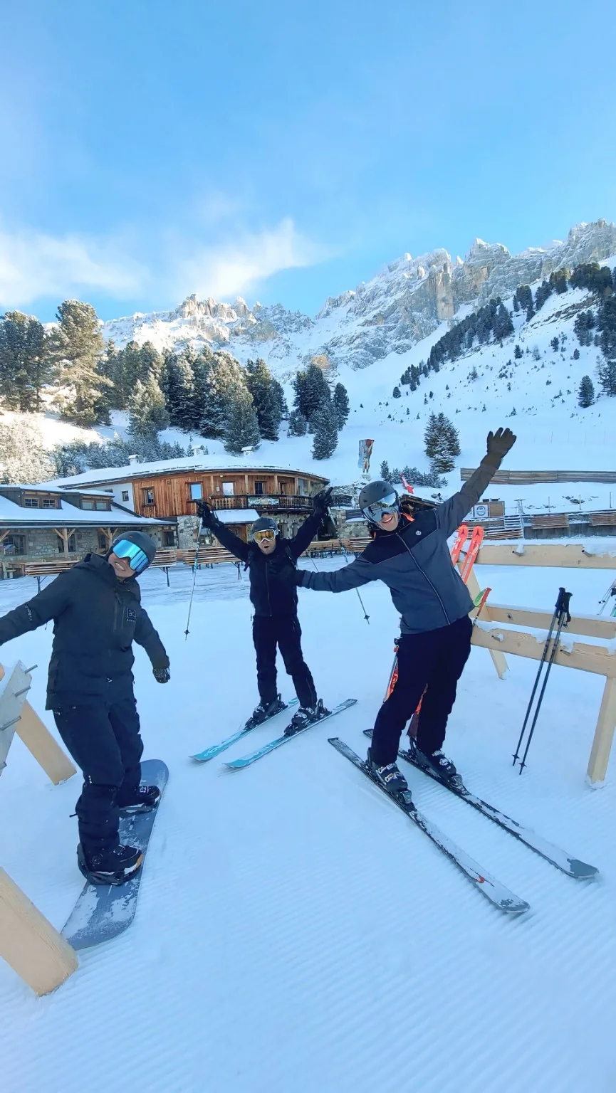Community moment in the mountains